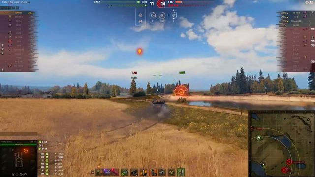 Мир танков. WOT. Бой на EBR 105. Взял 7 фрагов и 10.1К урона. ПОБЕДА БЕЗ СНАРЯДОВ. ТАРАНОМ