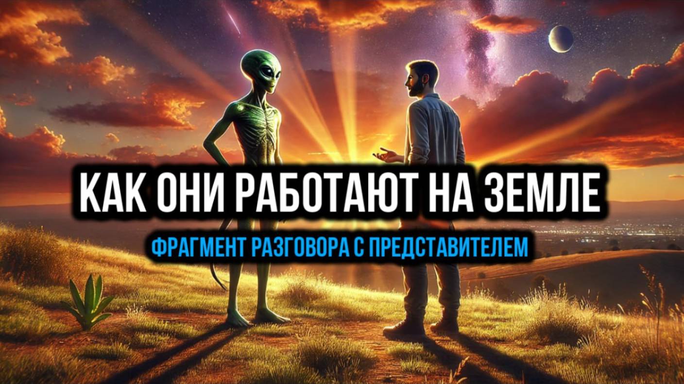 КАК ОНИ 👽 РАБОТАЮТ НА ЗЕМЛЕ: ФРАГМЕНТ РАЗГОВОРА С ПРЕСТАВИТЕЛЕМ 🛸