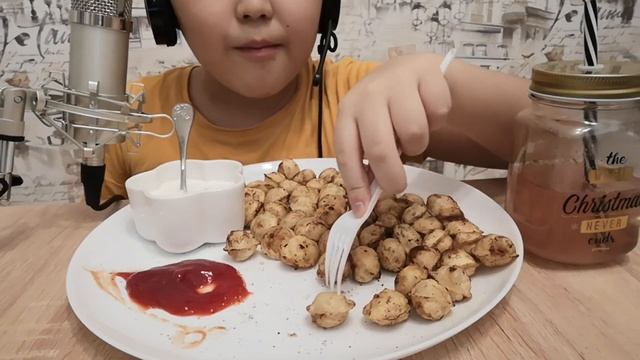 | ASMR Fried Dumplings | АСМР Жареные Пельмени |