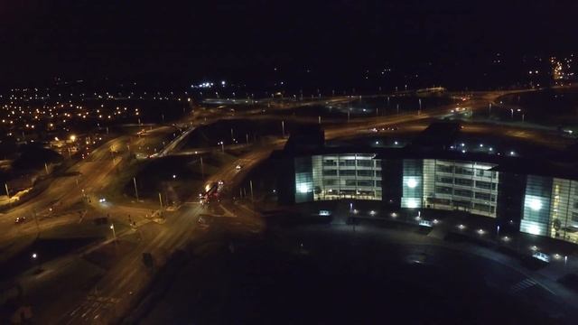 Reading International Business Park at night