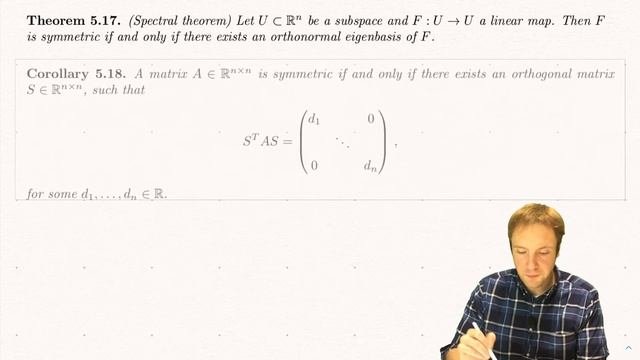 Linear Algebra II (G30 Program): Lecture 9: Spectral Theorem