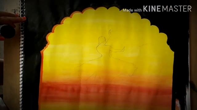 Poster painting || Dancing Diva || Kathak || Silhouette painting || Step by Step