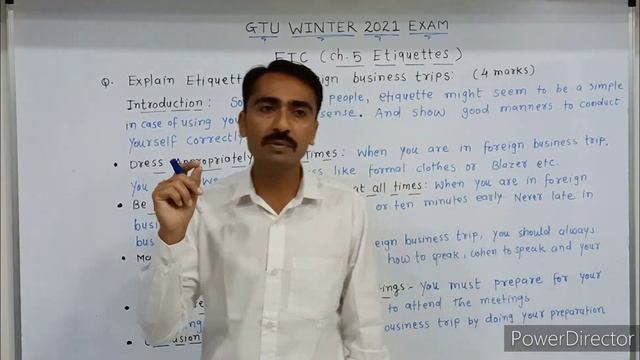 Etiquettes For Foreign Business Trip || Chapter -5 || Etiquettes || ETC || Sem-3 B.E. ||