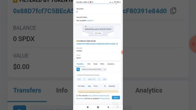 How to check, dtt token swap to spedx token??