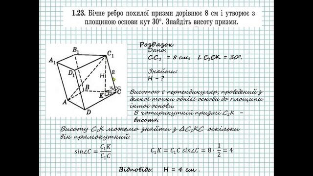 ГДЗ. Розв'язок завдань 1.21 - 1.26 з геометрії. Підручник Істер. Математика 11 клас