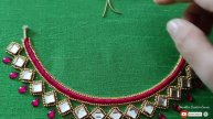 Beautiful Maggam Work Blouse Design Using Normal Needle #AariWorkUsingNormalNeedle
