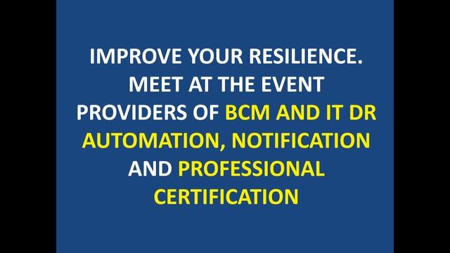 Attend the Best Business Continuity conference in the Middle East!