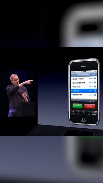 Стив Джобс показывает визуальную голосовую почту (2007)