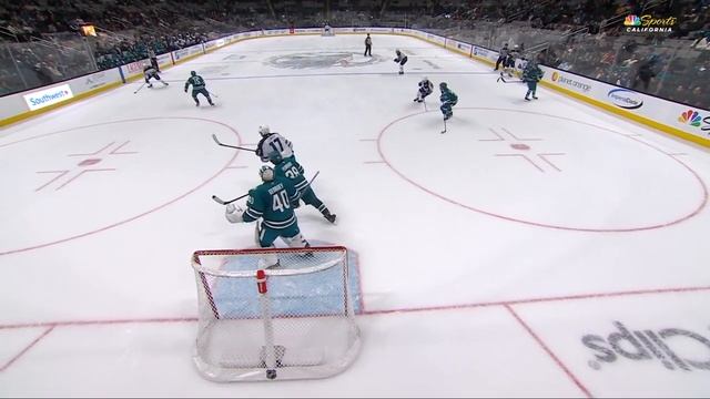 Jets' Adam Lowry Tips In Dylan DeMelo's Shot For Game Winner vs. Sharks