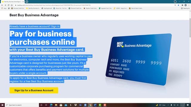 Best Buy Business Advantage Card Net 30!  | NO PG!!!!  FOR REAL!!!