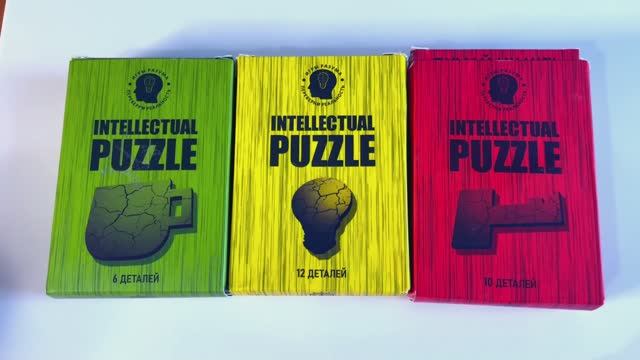 Intellectual puzzle Кружка 6 деталей Лампочка 12 деталей Ключ 10 деталей Пазл Головоломка Решение