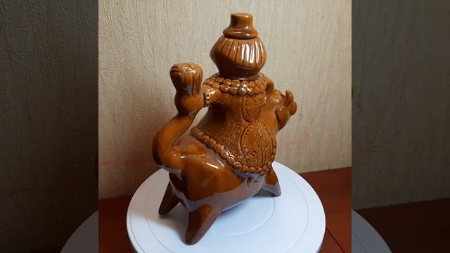 Баба на быке/Пан на быке. Виноградовский керамический завод.1960-е года