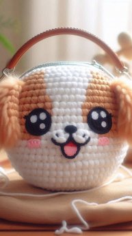 Вязание крючком: мини-круглые сумки, милые щенки, 10 вариантов