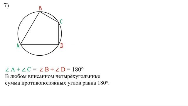 ОГЭ. ЕГЭ. Окружность. Теория