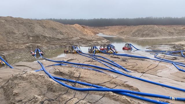 Шламовые насосы SolidPump 200TBS22 и 200TBS15 откачка в карьере 200м³/ч