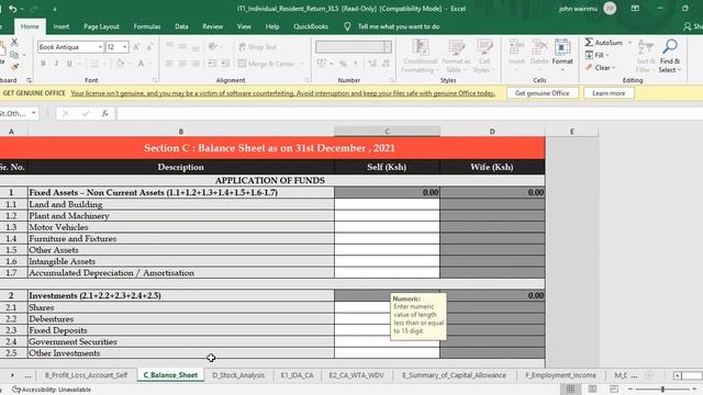 Filling Returns Given P9,W.H.T certificate and other business income