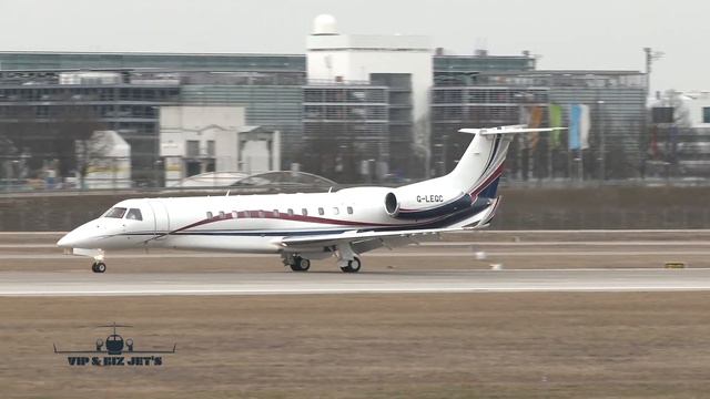 (4K) Embraer Legacy 600 London Executive Aviation G-LEGC arrival at Munich Airport MUC EDDM