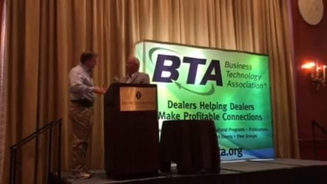 John Eckstrom of Carolina  Business Equipment receives BTA award