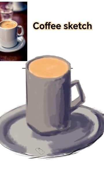painting in Photoshop - Coffee - ARatnikova #painting #aratnikova #sketch #coffeelover #coffee #art