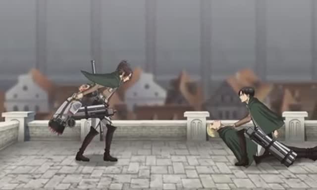 Part 2 of Eren, Levi, Mikasa, Armin vs Armored Titan, Female Titan, Jaw, Warhammer - Attack on Titan