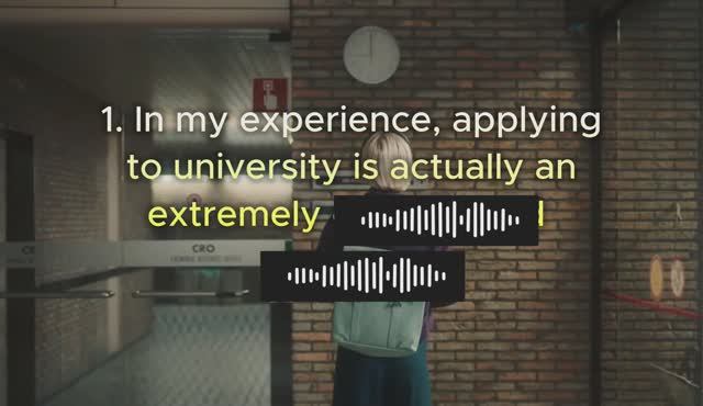 Applying to university