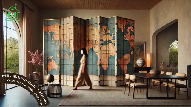 Красивые обои с крупным рисунком 😮 (3) Модные принты в интерьере 2025