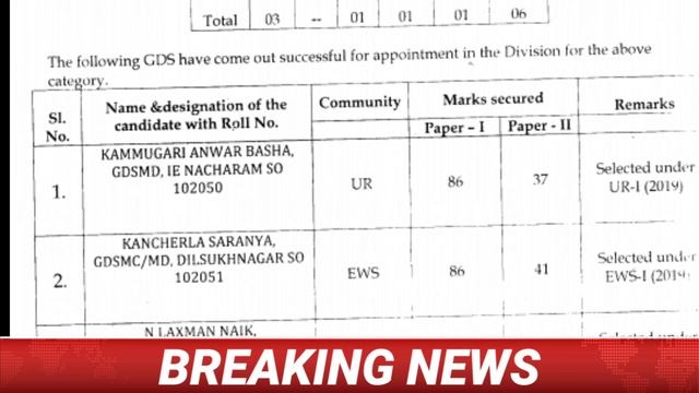 Gds To MTS RESULT 2020||MTS result release||gds to MTS exam updates||gds news all india