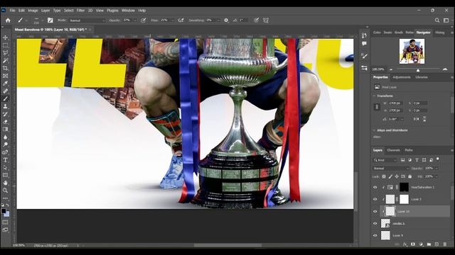 How to design a sports poster | KFNGraphics | Lionel Messi SpeedArt