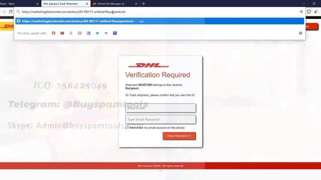 DHL Express Script | DHL Business Fake Page