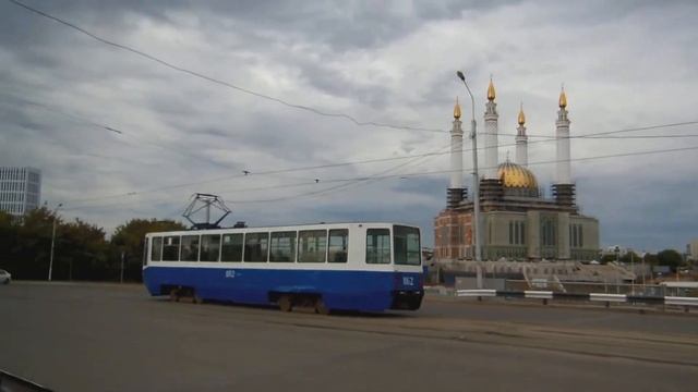 blogger transport city Russia. Ufa city district Ufa tram railway station.уфимский трамвай 2022