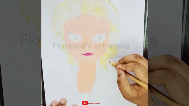How to draw Disney princess Elsa.Step by Step for beginners. Florence's art arena