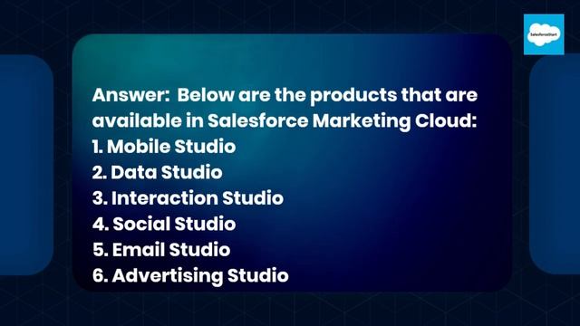 5  What are the different products available in Salesforce Marketing Cloud SFMC