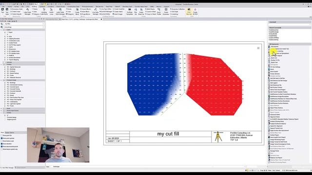 Printing CutFill map in Trimble Business Center