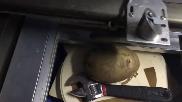 Custom laser engraved potato