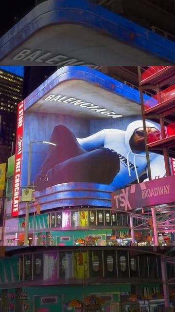 Realistic 3D Billboard in Times Square of New York City, United States