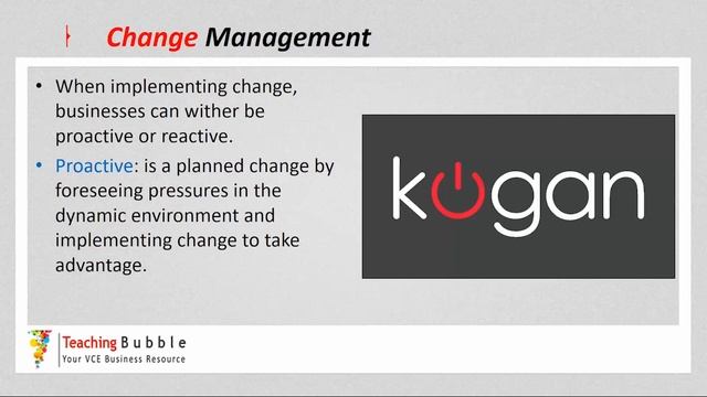 VCE Business Management - Concept of Change