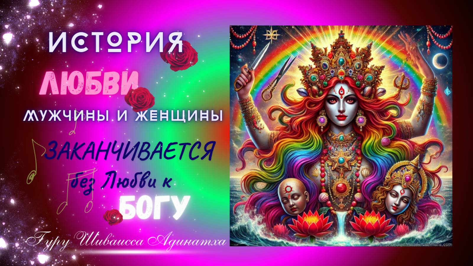 ИСТОРИЯ ЛЮБВИ МУЖЧИНЫ И ЖЕНЩИНЫ ЗАКАНЧИВАЕТСЯ БЕЗ ЛЮБВИ К БОГУ. Гуру Шиваисса Адинатха