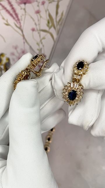 Серьги с сапфирами и бриллиантами арт: К2911202408-09