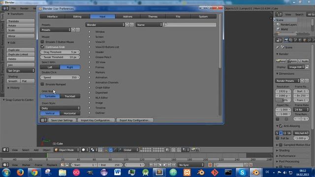 Emulate Numpad in Blender