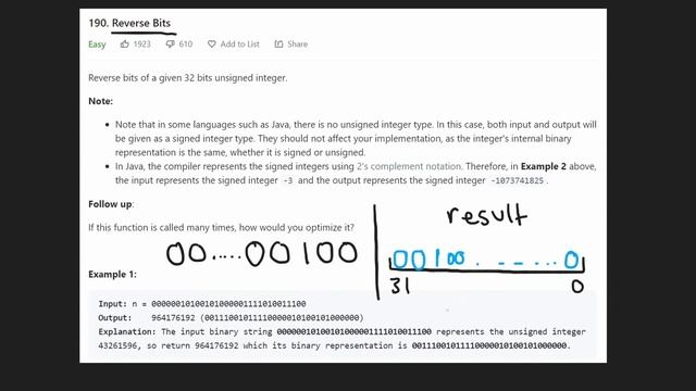 04 - Leetcode 190: Reverse Bits (RU)