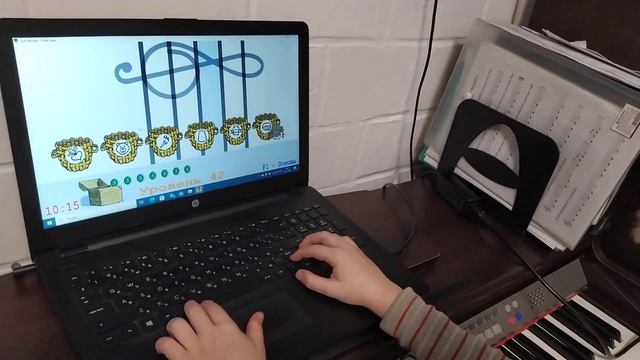 учимся читать ноты с программой Софт Моцарт, Денис  7 лет