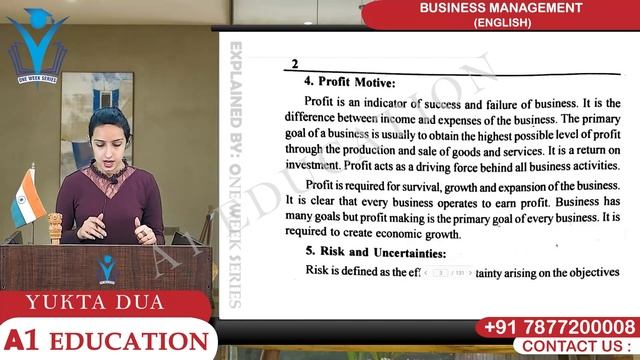 business management lecture | risk | A1 Education