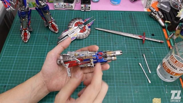 รีวิวทำสีของเล่นTransformers Optimus Bs03 How To Repaint Custom Optimus Bs03 By Toytrick