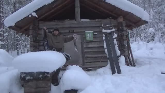 ДВА ДНЯ В ТАЙГЕ _ ОХОТА НА КУНИЦУ КАПКАНАМИ _ ОДИН В ТАЙГЕ _ РЫБАЛКА _ ЖЕРЛИЦЫ _ НАЛИМЫ _ ИЗБА