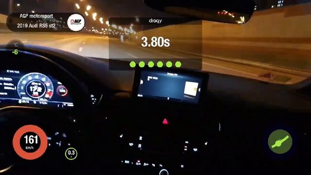 AUDI RS5 B9 2.9TT STAGE2 530hp AGP 100-200=7.5 sec.
