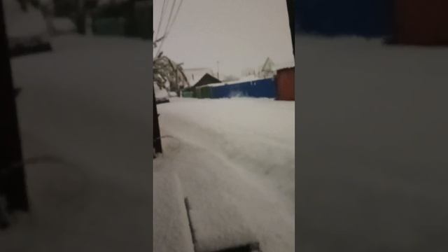 Снежная ночь в Тюмени. 00:25. #тюмень