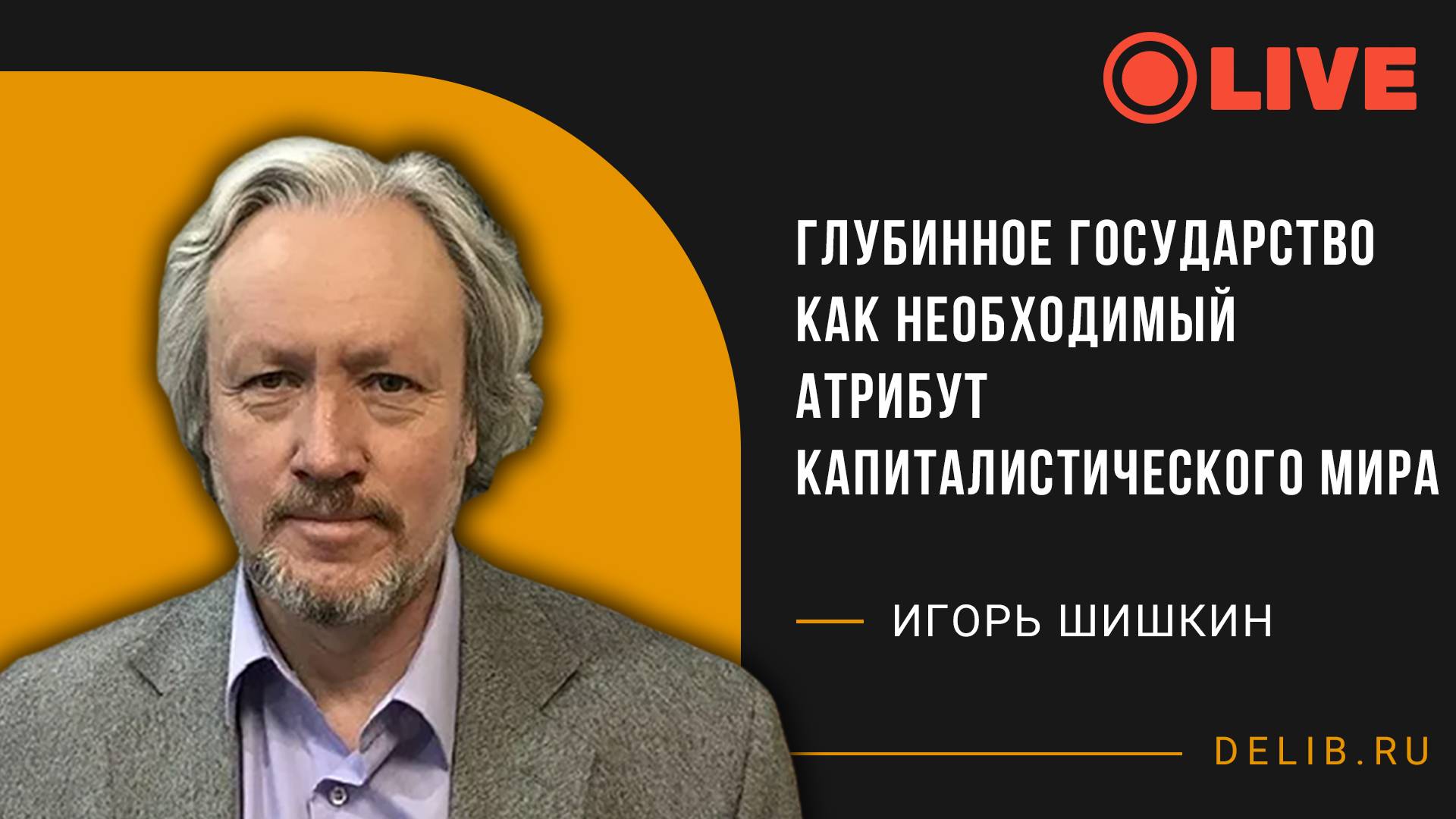 Встреча с Игорем Шишкиным | Глубинное государство как необходимый атрибут Капиталистического мира
