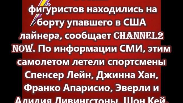 Восемь фигуристов находились на борту упавшего в США лайнера