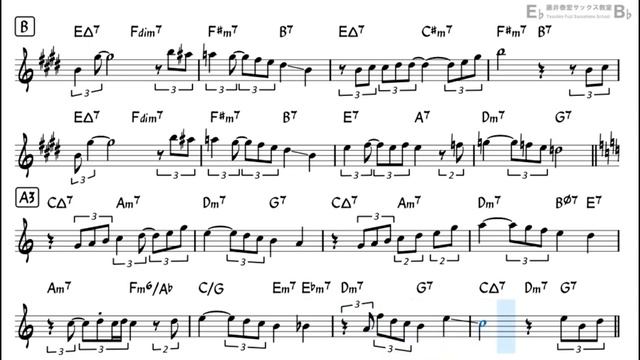 Polka Dots and Moonbeams Backing Track with Sheet Music for Alto Sax_480p_MUX