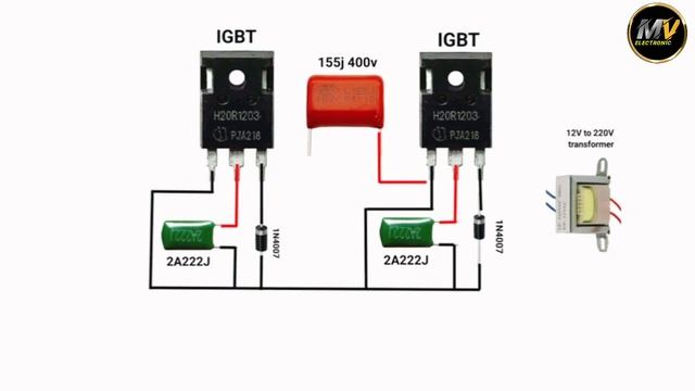 220v AC powerful inverter 12v dc to 220v ac inverter #inverter #electronic #video